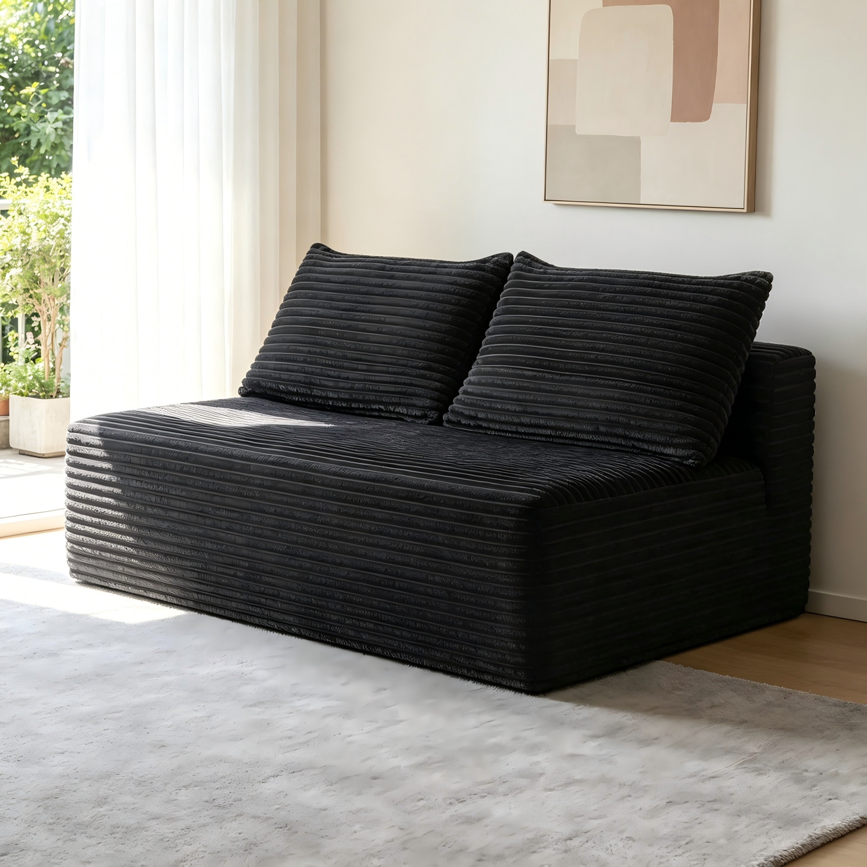 Grey Velvet Two Seater Sofa With Cup Holder For Living Room_voghion.com